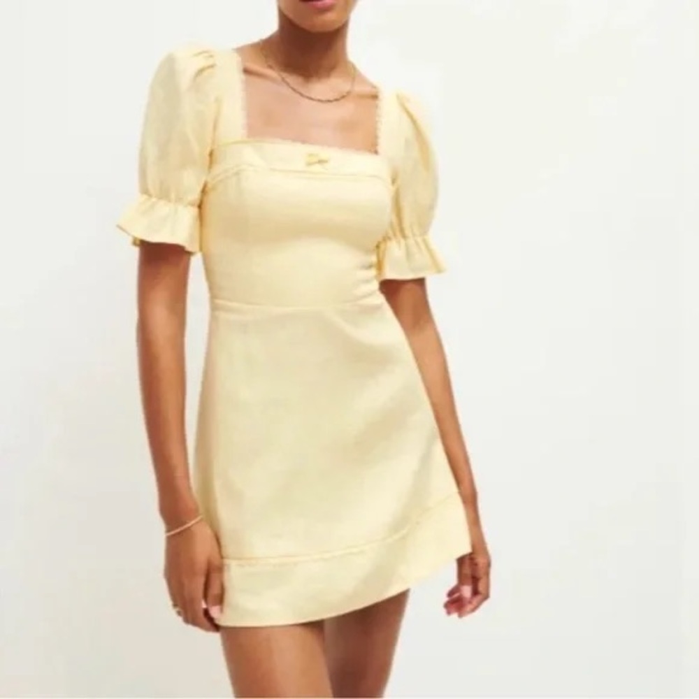 Reformation Evianna linen mini dress